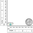 thumbnail image 6 of Gem Stone King 10K Two Tone Gold Blue Apatite and Lab Grown Diamond Engagement Ring for Women | 1.50 Cttw | Oval 8X6MM | Gemstone Birthstone | Size 9, 6 of 6