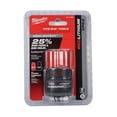 thumbnail image 3 of Milwaukee 48-11-2425 M12 12 V 2.5 Ah Lithium-Ion High Capacity Battery Pack 1 pc, 3 of 4