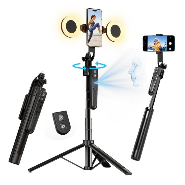 Trípode selfie con seguimiento automático de rostro y luz yAyusi 70,9