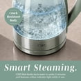 thumbnail image 6 of COOK WITH COLOR Electric Kettle, 1200W 1.8L Glass Water Boiler, Sage, 6 of 7