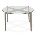 thumbnail image 3 of Evelyn&Zoe Mid-Century Modern Round Coffee Table with Glass Top, 3 of 8