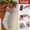 thumbnail image 3 of Ayieyill 4Pack Christmas Stockings, 18" Large Knitted Stocking Personalized Xmas Hanging Stocking Decorations with Name Leather Patches for Holiday Christmas Party Family Decor (Green Red Grey）, 3 of 7