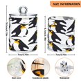 thumbnail image 7 of Clear Storage Jar 2.75x 4.13 Inches One Sizex4 Cotton Swabs Cans Translucent Plasticental Floss Cans Cotton Pads Cans Bathroom Canisters Black Penguin, 7 of 7
