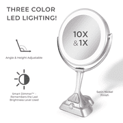 Zadro LED Lighted Makeup Mirrors w/ Magnification & Smart Dimming Tech