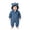 Blue, variant on 100%Cotton Toddler Kids Winter Clothes,Cute Warm Solid Color Long Sleeved Zipper Hooded Jumpsuit Rompers,Kids Essentials