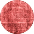 thumbnail image 1 of Ahgly Company Indoor Round Abstract Red Contemporary Area Rugs, 7' Round, 1 of 4