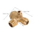 thumbnail image 2 of BRIGHTFUFU Check Valve Male Thread Golden Connector For Outdoor Work In Air Systems 1Set, 2 of 8