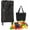 Black, variant on 2 in 1 Foldable Shopping Cart with Wheels for Groceries, 15kg Grocery Cart on Wheels Collapsible Shopping Carts for Groceries Waterproof Oxford Travel Bag Reusable (Orange)
