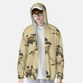 thumbnail image 4 of Kll Vintage Bird Print Men'S Women’s Upf 50+ Sun Protection Outdoor Hoodie Jacket Long Sleeve Fishing Hiking Performance Shirt- Small, 4 of 8