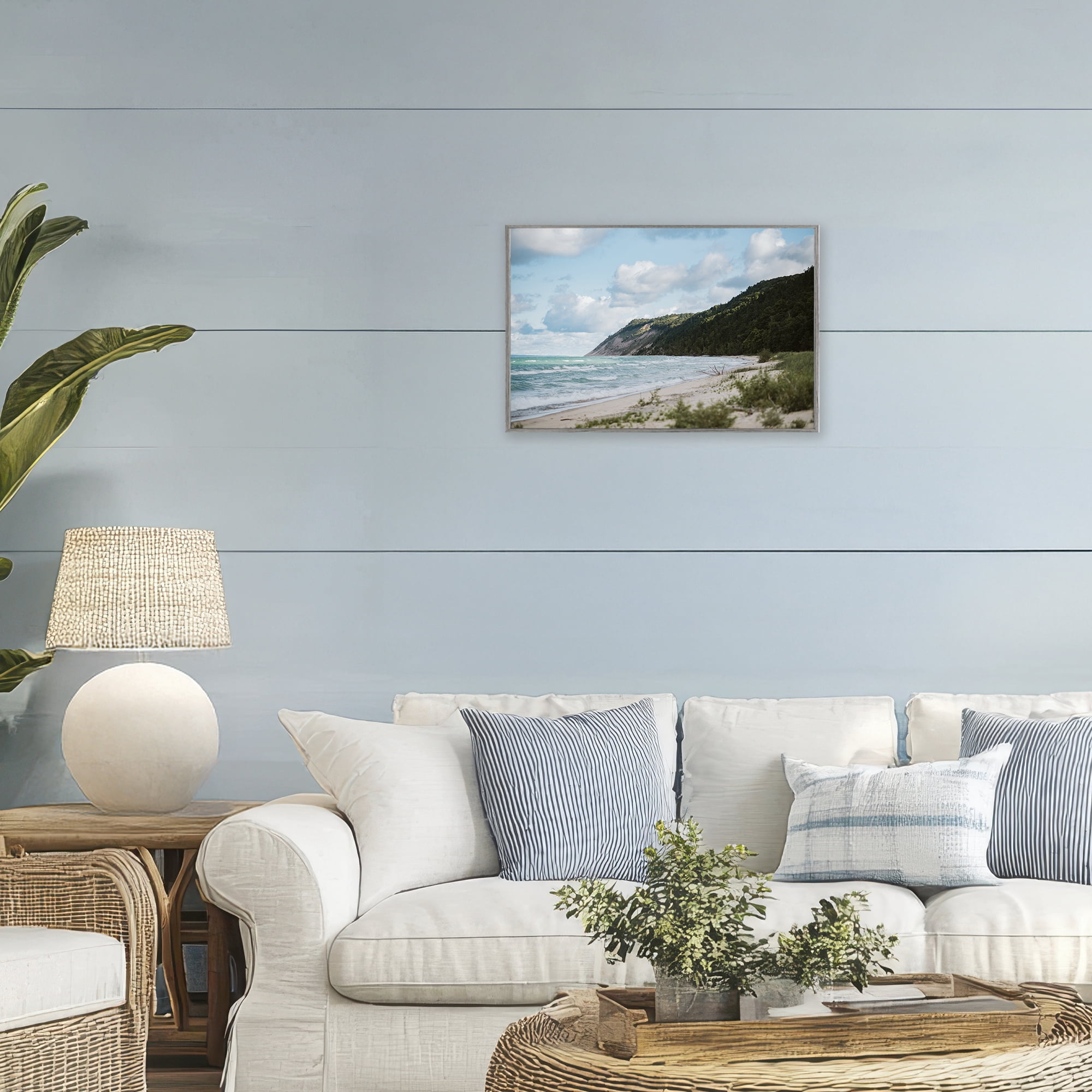 Stupell Industries Sleeping Bear Cliff Gray Framed Giclee Art, design by Amy Carroll