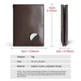 thumbnail image 2 of TAZAG Genuine Leather Wallet With Airtag Tracker Hole Head Layer Cowhide RFID Pull-out Card Holder, 2 of 6