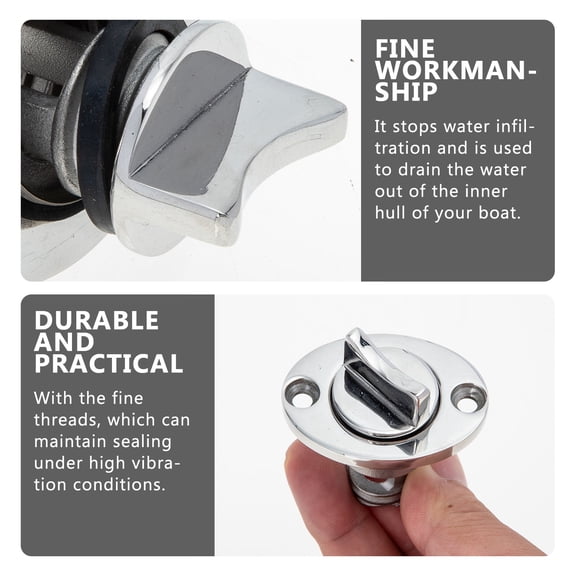 PAMINGONO Stainless Steel Marine Boat Drain Plug Set - Replacement for Watercraft and Kayak