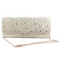 thumbnail image 1 of Bolso de noche para mujer con brillantes diamantes de imitación, multifuncional, para cenas, fiestas, bodas, dorado, talla única, 1 of 15