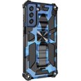 thumbnail image 2 of Phone Case for Samsung Galaxy S21 FE (Not fit S21),Army Camouflage Case with Military Grade Protection Drop-Tested and Built-in Kickstand Cover for Samsung Galaxy S21 FE MC Dark Blue, 2 of 14