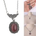 thumbnail image 2 of Collar gótico de Halloween Yashi con forma de murciélago y piedra preciosa de cristal violeta, 2 of 4