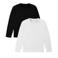 thumbnail image 5 of Aideaone Toddler Boys Long Sleeve Shirts Kids Basic Cotton T-Shirts 2PC Crewneck Tees for Boys 2-7T, 5 of 5
