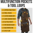 thumbnail image 5 of Brown Waxed Canvas Gardening & Work Apron with Waterproof, Fully Adjustable, Durable, Comfortable Protection, 5 of 7