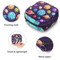 thumbnail image 3 of Cute Space Planets and Stars Cartoon Pattern Sanitary Napkin Storage Bag, Zipper Menstrual Cup Pouch Feminine Menstruation First Period Pads Holder for Girls Women Ladies, 3 of 6