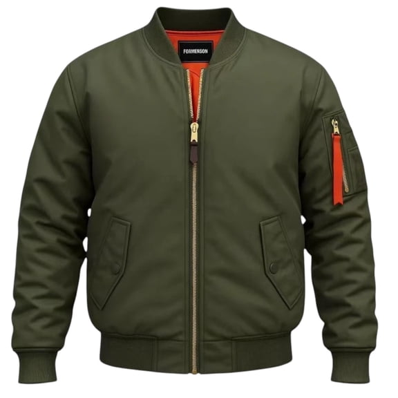 Men's Solid Thick Heavy Orginal Bomber Casual Jacket Fall Winter Weather