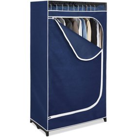 Mainstays 36 Clothes Closet Organizer With Cover And Hanging Bar