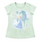 thumbnail image 1 of Playera Para Niña Disney Frozen Cuello Redondo Manga Corta Talla 8 Verde, 1 of 2