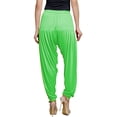 thumbnail image 3 of Stylesindia Solid Cotton Viscose Lycra Women's Patiala Harem Pants (Parrot Green), 3 of 3