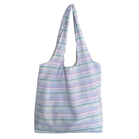CHUMUD Women's Striped Vintage Tote Bag - Retro Underarm Shoulder Bag for Daily Shopping & Casual Outfits