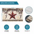 thumbnail image 6 of Retro Western Star Red Berry Placemats Set of 4,Wipeable Washable Table Mats for Dining Tables, Vintage Wood Board Place Mats for Kitchen Event Party Tabletop Decor, 6 of 9