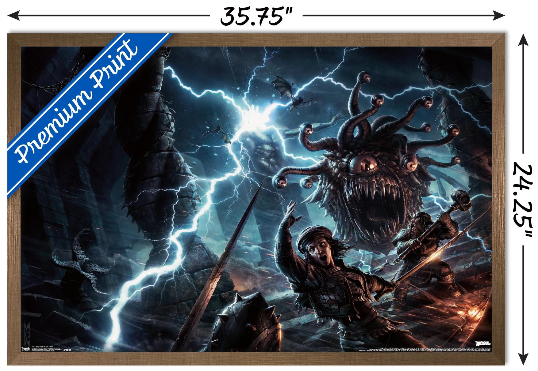 Dungeons and Dragons - Battle Wall Poster, 22.375" x 34", Framed