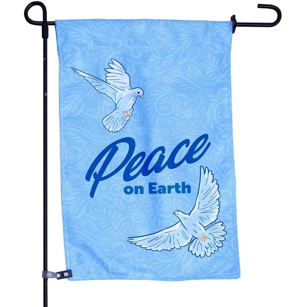 Peace On Earth Garden Flag, DoubleSided Flag for Homes, Yards, and