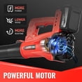 thumbnail image 4 of Leaf Blower Cordless, Electric Brushless Leaf Blower with 2 * 4.0Ah Battery Powered, Blowers for Lawn Care, Blower with Extension Nozzle, Battery Powered Blowers Leaf Cordless, 4 of 6