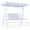 White, variant on Costway Kids Patio Swing,2-Seater Outdoor Porch Swing Lounge Chair with Adjustable Canopy Pink