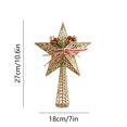 thumbnail image 2 of Christmas Hollow Star Tree Topper Christmas Decoration Holiday Tree Top Shatterproof Hollow Star Decoration Holiday Christmas Tree Decoration, 2 of 5