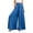 Blue, variant on Ladies Summer New Women's Wide Leg Long Pants Elastic Belt Wide Leg High Waist Pants Womens Pants Casual Work Petite Women Yoga Pants with Pockets Casual Fashions Women Womens Business Casual Pants