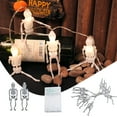 thumbnail image 6 of Kmdttou Outdoor Solar Lights Halloween Decorations Outdoor Lights,10 LEDs Skeleton Model Halloween Battery Operated String Lights ,Halloween Party Lights For Outside,House, Garden, Yard Dec, 6 of 8