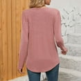 thumbnail image 4 of Womens Long Sleeve Shirts Square Neck Pleated Business Blouses Casual Loose Lightweight Pullover Casual Fall Tops, 4 of 5