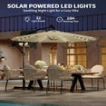 thumbnail image 5 of EastVita 10FT offset patio umbrella with solar lights 32 LED Lights with Infinite Tilt and Cross Base for Deck Pool Garden Backyard (Beige), 5 of 9