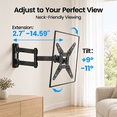 thumbnail image 6 of Full Motion TV Wall Mount for 13–43 Inch TVs & Monitors, Compatible with Echo Show 15 & 21, 44 lbs Capacity, Max VESA 200x200mm, 360° Rotation, Swivel, Tilt & Extension, 6 of 10