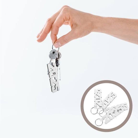 Raindrops 10pcs 2025 Year Keychains for Decor Printable Key Rings Wood and Zinc Alloy Lightweight Design