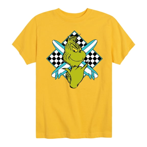 The Grinch - Crossed Surfboards - Toddler & Youth Short Sleeve Graphic T-Shirt