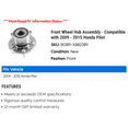 thumbnail image 2 of Front Wheel Hub Assembly - Compatible with 2009 - 2015 Honda Pilot 2010 2011 2012 2013 2014, 2 of 2