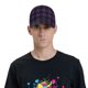 thumbnail image 4 of Fotbe Purple Black Plaid Gorro Clásico de Béisbol, Gorra Ajustable con Broche Snapback, Gorro de Exterior de Algodón Suave, 4 of 6