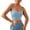00-Blue1496, variant on Women's Double Strap Crop Tank Scoop Neck Slim Fit Gym Workout Tops