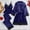 Dark Blue, variant on FRSASU Silk Pajamas for Women 3Pcs Sleepwear Loungewear Satin Robe Cami Long Pants Pj Set White