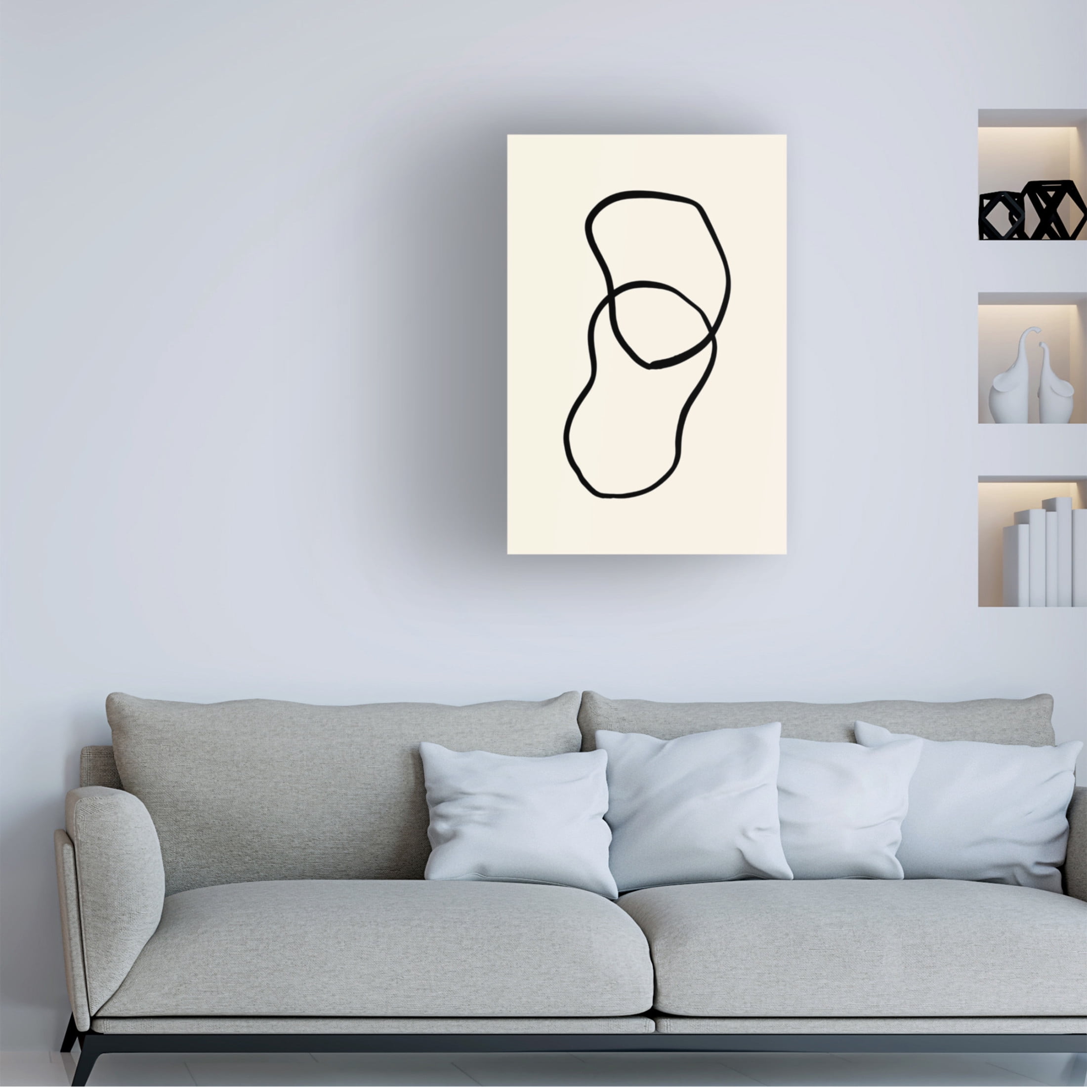 Canvas Wall Art - Pictufy Studio 'Shape 02' Wall Art for Living Room, Bedroom, or Office Décor by Trademark Fine Art - 22 x 32 Inches