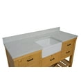 thumbnail image 3 of Charlotte 60" Single Farmhouse Bathroom Vanity with Driftwood Cabinet and Engineered Carrara Top, 3 of 5
