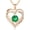 Green::Rose Gold, variant on Red Round Heart Birthstone Necklace - Rose Gold-Plated Jewelry
