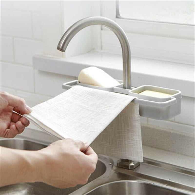 Sink Faucet Sponge Soap Cloth Drain Rack Storage-Organizer Holder Shelf Bathroom Sink Faucet Sponge Soap Cloth Drain Rack Storage-Organizer Holder Shelf Bathroom