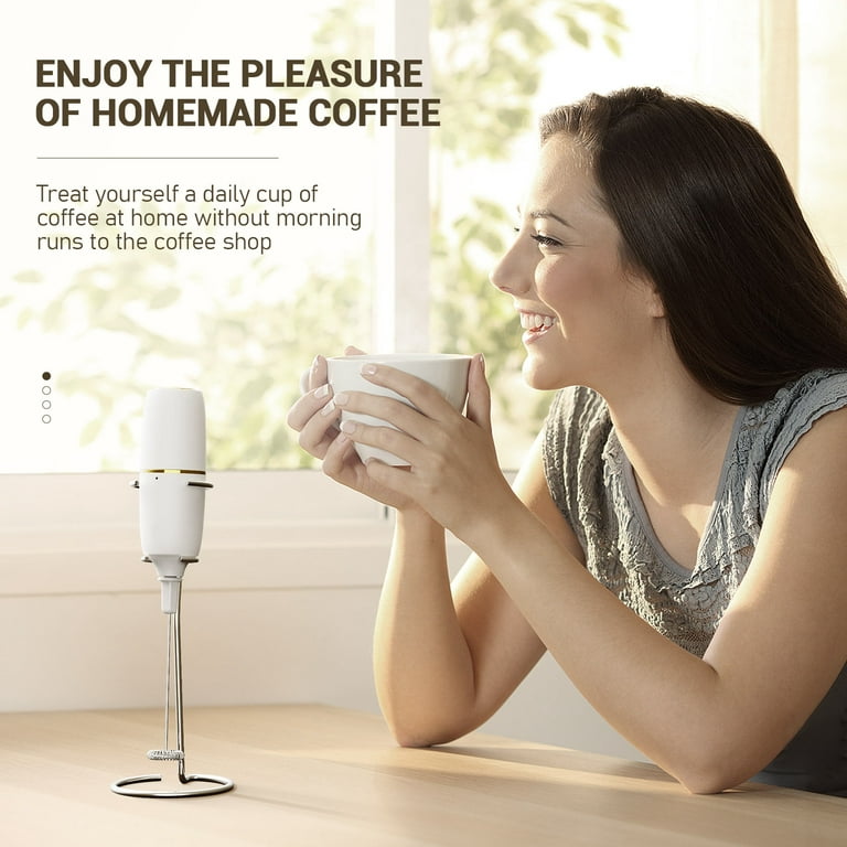 Milk Frother Handheld, Electric Milk Foamer for Coffee, Drink