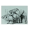 thumbnail image 3 of Alice in Wonderland Cutting Board, Black and White Alice Looking Through Curtains Hidden Door Adventure, Decorative Tempered Glass Cutting and Serving Board, Small Size, Black White, by Ambesonne, 3 of 5